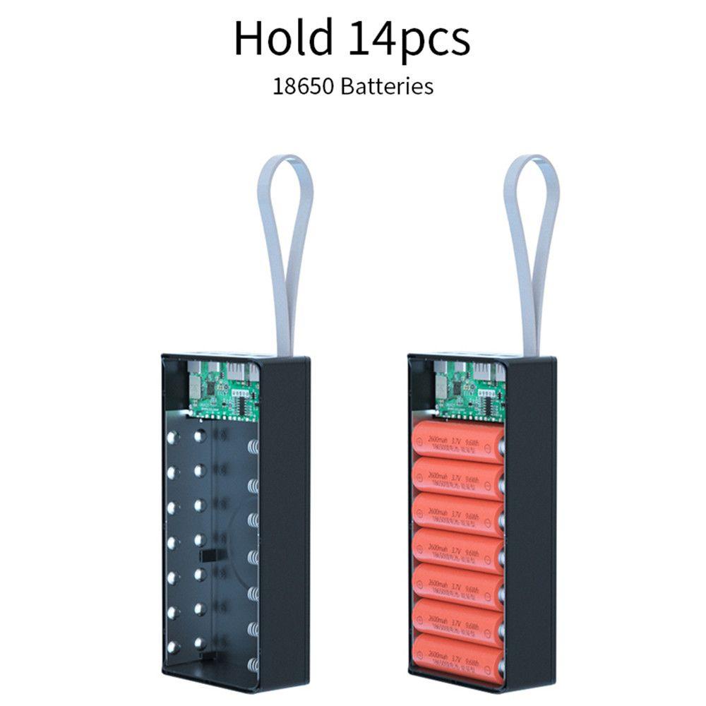 Pin Sạc Dự Phòng Không Dây Hai Cổng USB Có Đèn LED 14 X 18650 Giá Đỡ