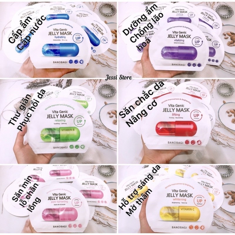 Mặt nạ dưỡng da Banobagi Vita Genic Jelly Mask Hộp 10 Miếng