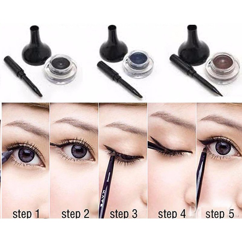 Gel Kẻ Mắt Tonymoly Kèm Cọ Màu Nâu Gel Eyeliner 02 Brown - Cọ Kẻ Mắt Nước Tonymoly Màu Nâu Brown