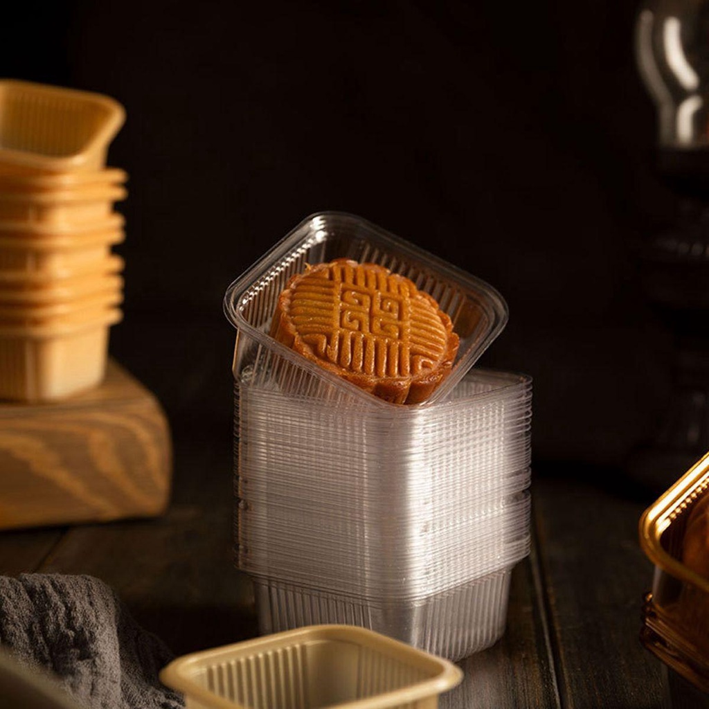 Set 100 Khay Nhựa Đựng Bánh Trung Thu