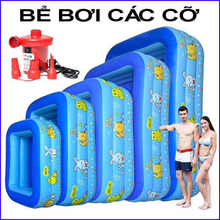 Bể Bơi Phao Cho Bé KAW, Hồ Bơi 3 Tầng, Chất Liệu PVC Chống Trượt Bền Bỉ, An Toàn, Gấp Gọn