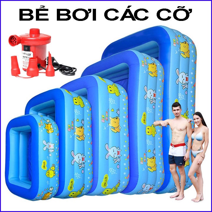 Bể Bơi Phao, Hồ Bơi Cho Bé 2 đáy chống trượt KT 1M2,1M3,1M5,1M8,2M1