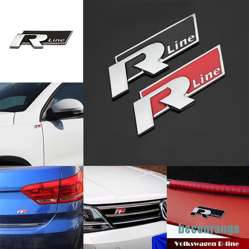 Miếng dán chữ R-line bằng kim loại trang trí xe hơi VW CC GTI Passat