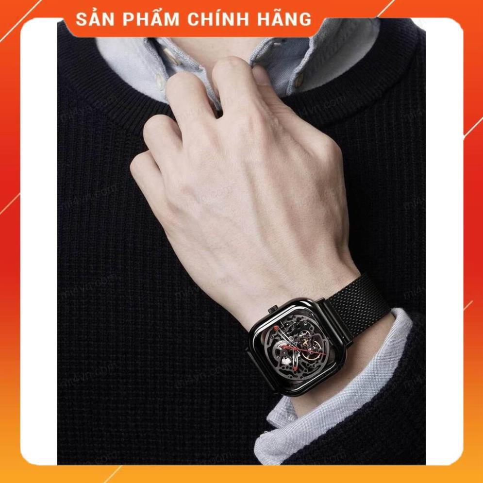 Đồng hồ Nam Xiaomi Ciga Design màu đen (Phiên bản 2 dây đeo) 1 dây kim loại, 1 dây da