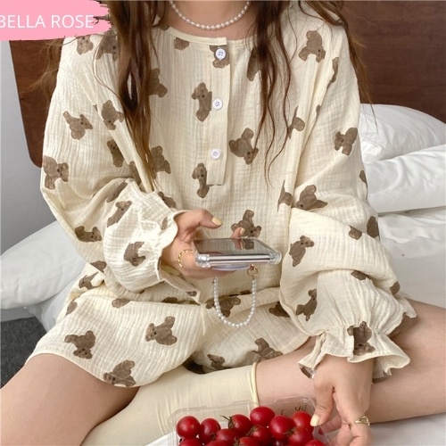 Đồ bộ nữ mặc ở nhà dài tay đẹp dễ thương cao cấp Bella Rose QL4 | BigBuy360 - bigbuy360.vn