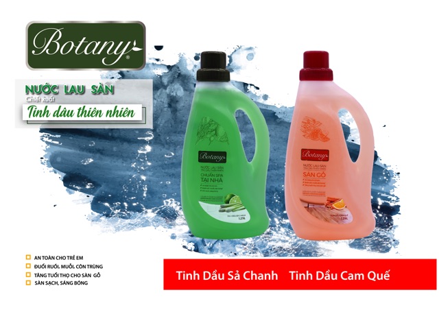 Nước Lau Sàn Tinh Dầu Thiên Nhiên Botany Hương Cam quế (1.25L)