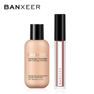Bộ Mỹ Phẩm Trang Điểm Cao Cấp BANXEER Gồm Kem Nền + Son Kem 106g