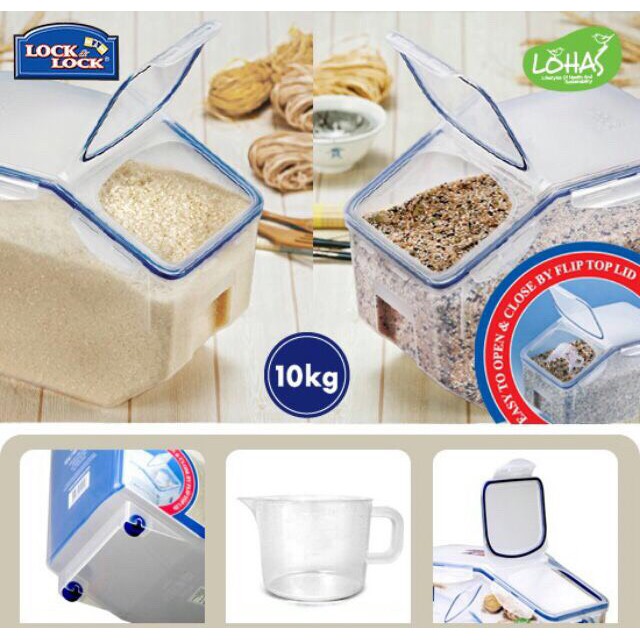 Thùng Đựng Gạo Lock&amp;Lock Special HPL510 [10KG - 12L] hàng chính hãng