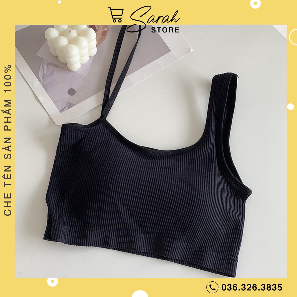 [Mã FAMARAL1 giảm 10K đơn 50K] Áo Bra Nữ Dây Vai Chéo Gân Tăm Có Mút Ngực Phong cách Trẻ Trung Hiện Đại 9030 | BigBuy360 - bigbuy360.vn