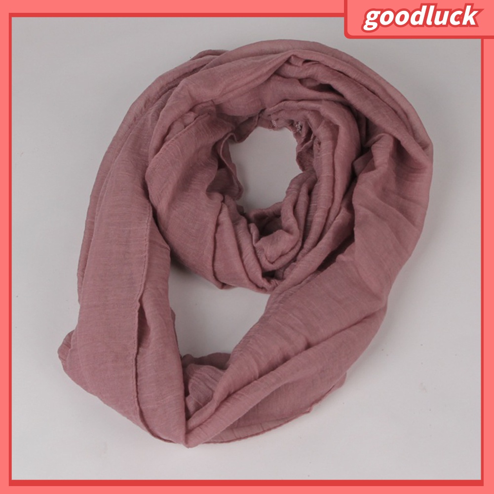 Khăn Choàng Cổ Tròn Mềm Mại Màu Trơn Đơn Giản Thời Trang Cho Nữ