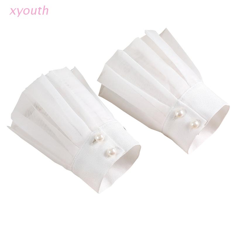Nút Cài Cổ Tay Áo Sơ Mi Giả Nhiều Lớp Tháo Rời Được Thời Trang Cho Nữ