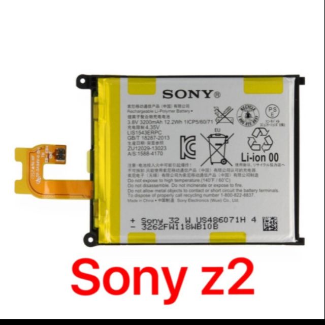 Pin Sony Xperia Z2, D6502, D6503,D6543 , Dung Lượng 3200mAh bảo hành 6 tháng