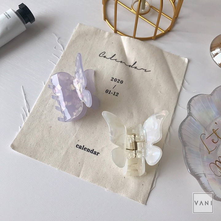 Kẹp Tóc Càng Cua Xà Cừ Bướm Lớn Dễ Thương Phong Cách Hàn Quốc - Vani Stor