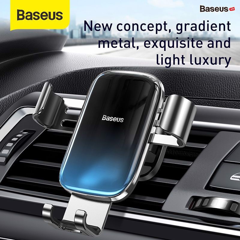 Đế giữ điện thoại trên xe Ô Tô Baseus Glaze Gravity Car Mount (New 2020 upgrade Model, Metal Bracket,Air Outlet Version)