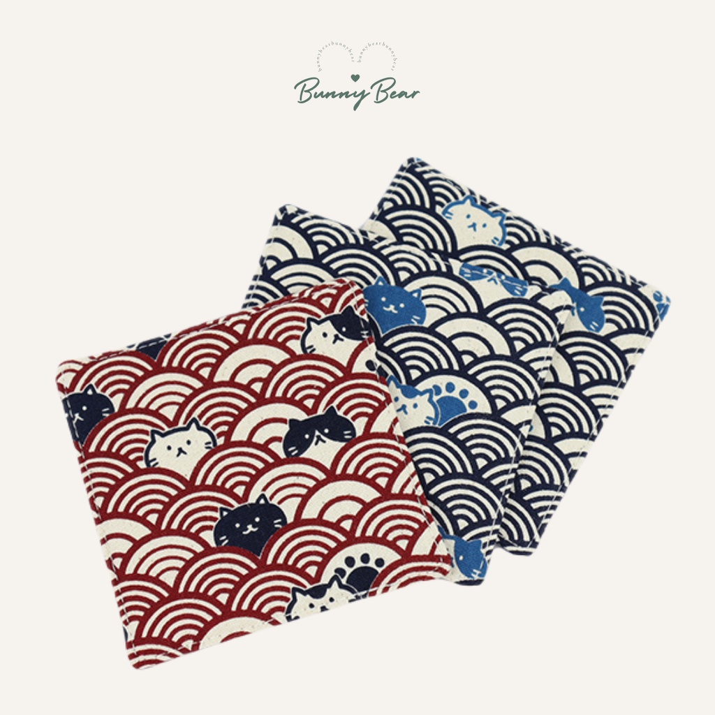 Lót ly vải in hình xinh xắn | Bunny Bear