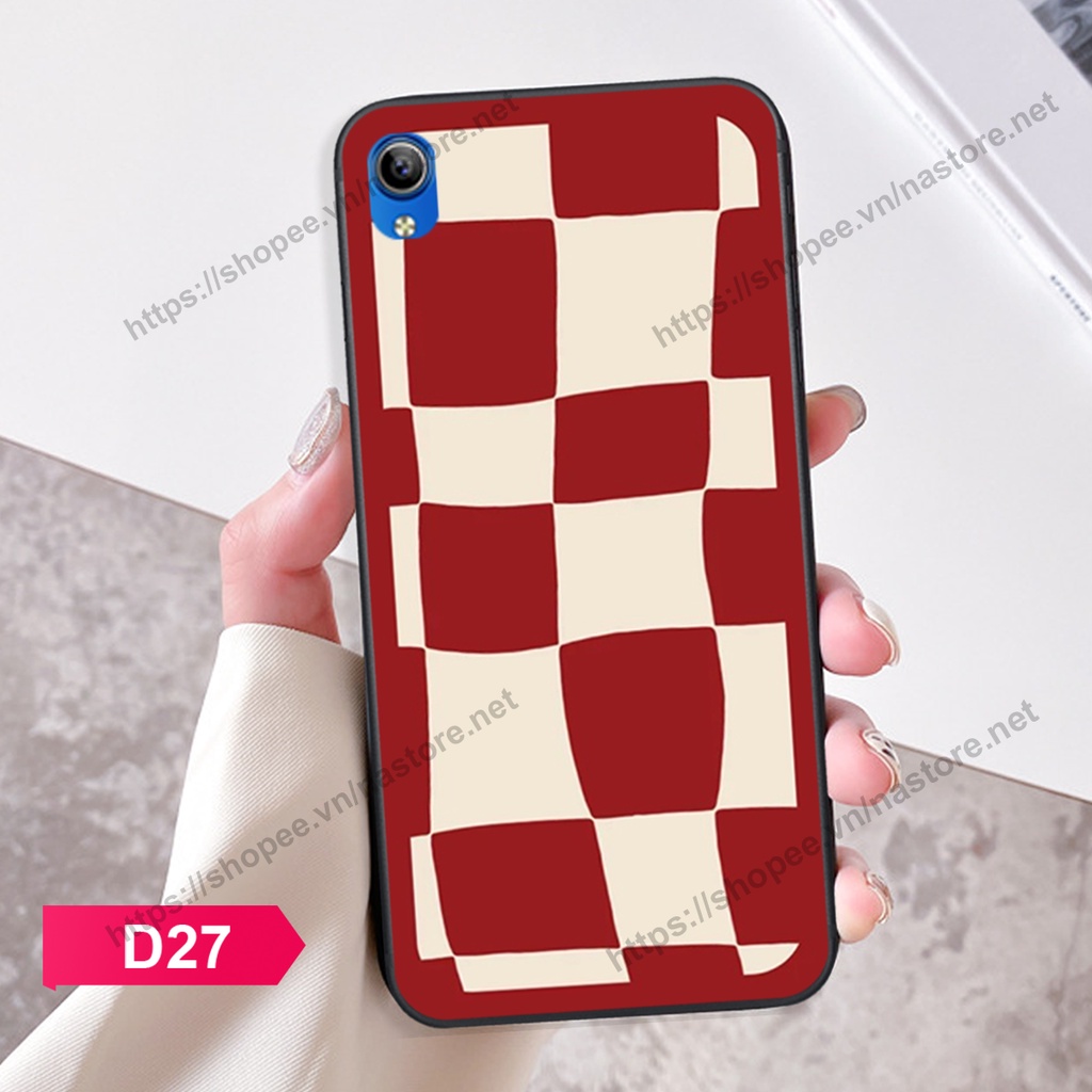 Ốp lưng Vivo Y1S / Y91 / Y91c / Y93 / Y95 mặt cười, họa tiết caro đơn giản đẹp cute