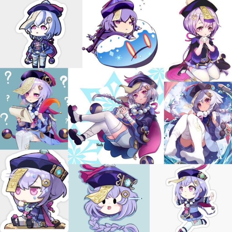 10-60 hình dán Stickers Qiqi Genshin Impact decal