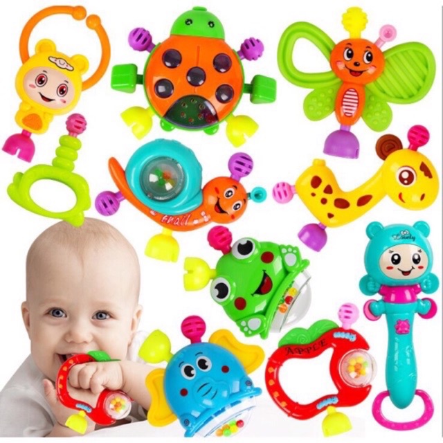 Đồ Chơi Lục Lạc Gặm Nướu 7 Món Dành Cho Bé