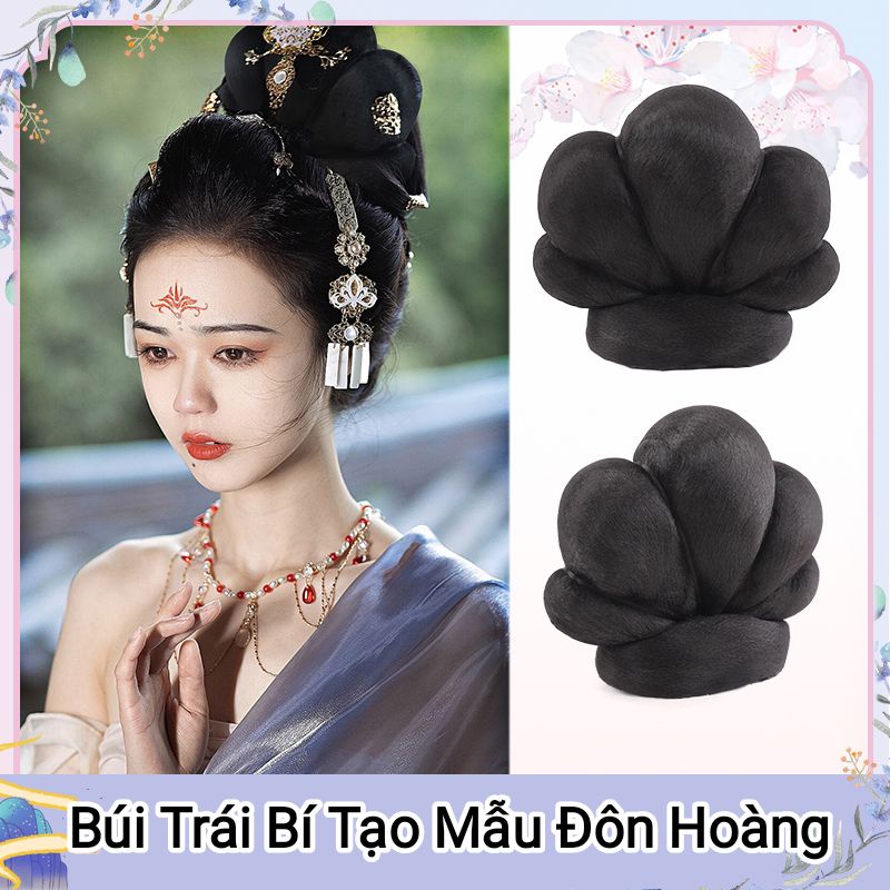 4 - Búi tóc giả cài đầu hoá trang cổ trang kiểu mới nâng cấp các mẫu