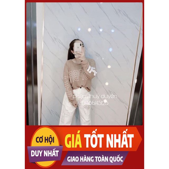 [ Sale 50% ] Áo pull viền tay len giấy thời trang format