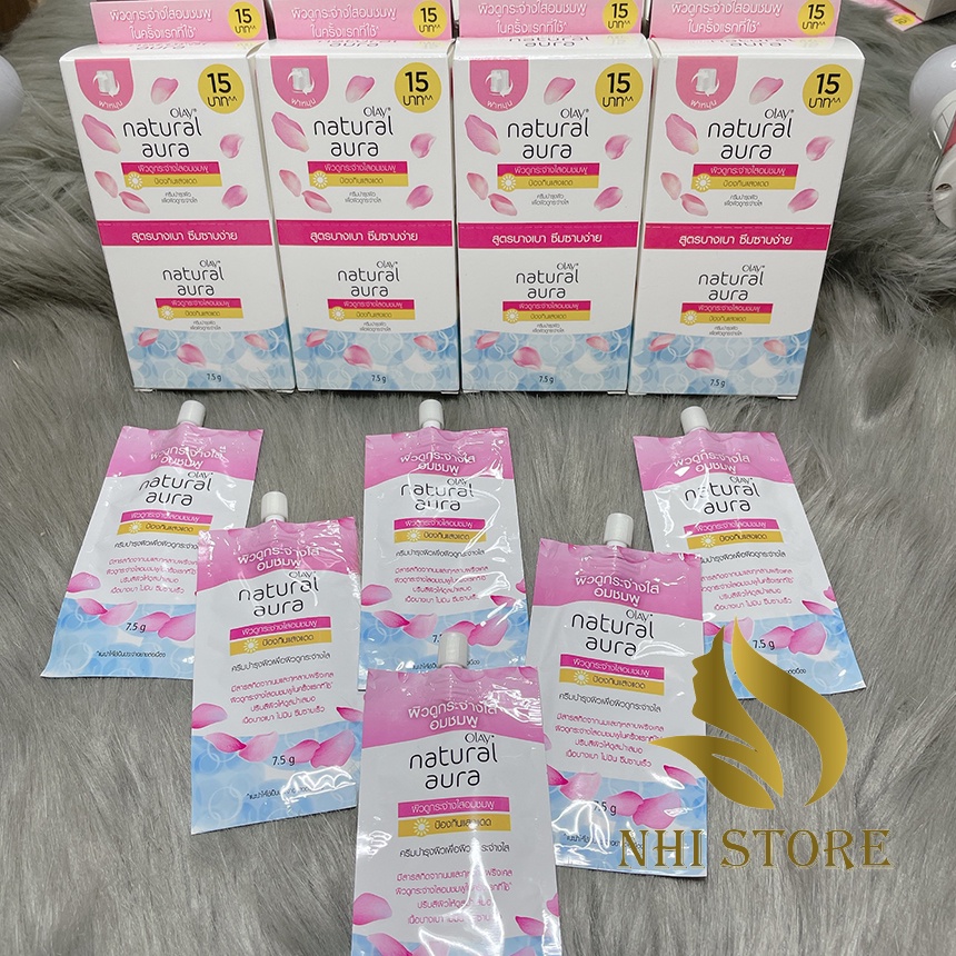 Kem dưỡng da OLAY Natural White Aura chống nắng mờ thâm nám tàn nhang cấp ẩm đều màu da thái lan