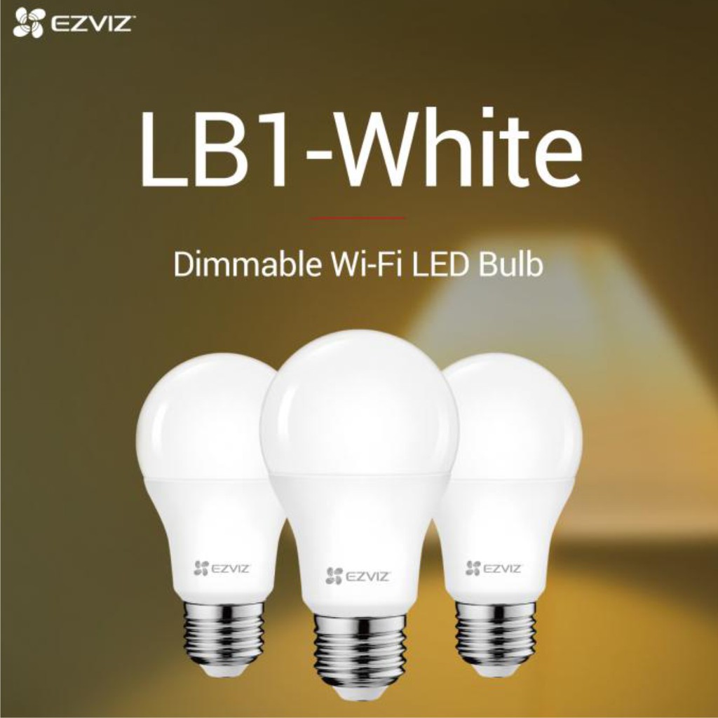 Bóng Đèn LED Thông Minh Wifi EZVIZ LB1-White Điều Khiển Từ Xa, Hẹn Giờ Tắt Bật - Ánh Sáng Trắng - Hàng Chính Hãng