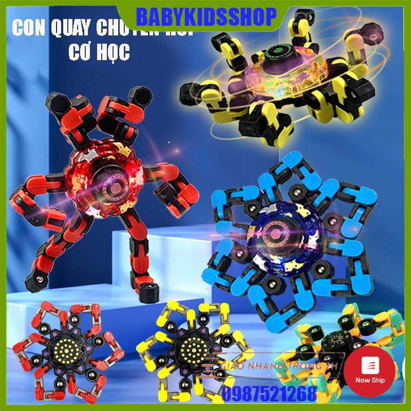 Con quay đồ chơi robot fidget spinner đầu ngón tay cơ khí dạng chuỗi biến