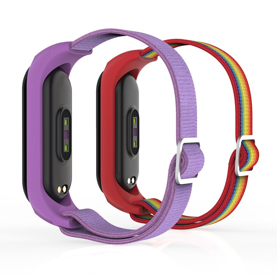 Dây đeo sợi nylon thay thế cho đồng hồ thông minh Xiaomi Mi Band 6 5 4 3