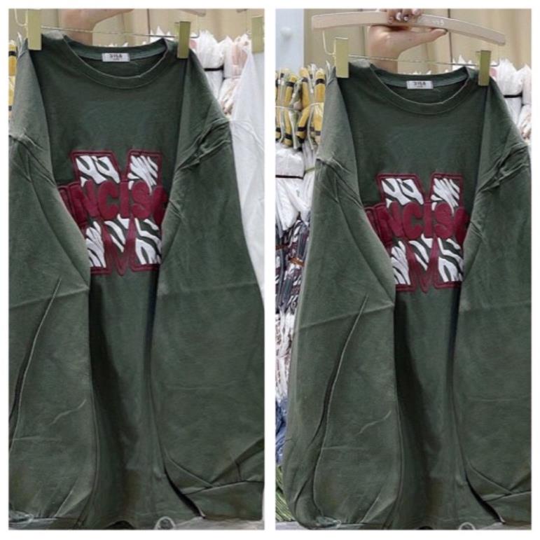 [Xả kho] Áo Thun Nữ Dài Tay Chữ M Vải Cotton Dày Dặn Tay Phồng Phong Cách Trẻ Trung( Hàng Sẵn)