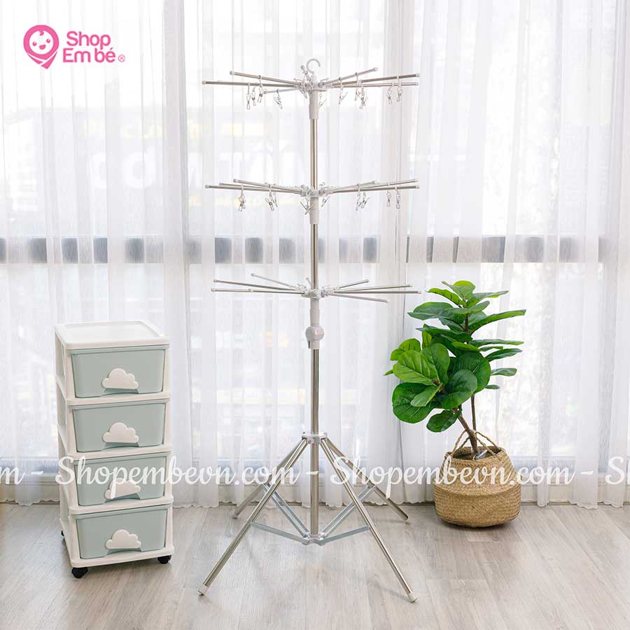 Cây Treo Quần Áo Cho Bé Đa Năng Full Inox