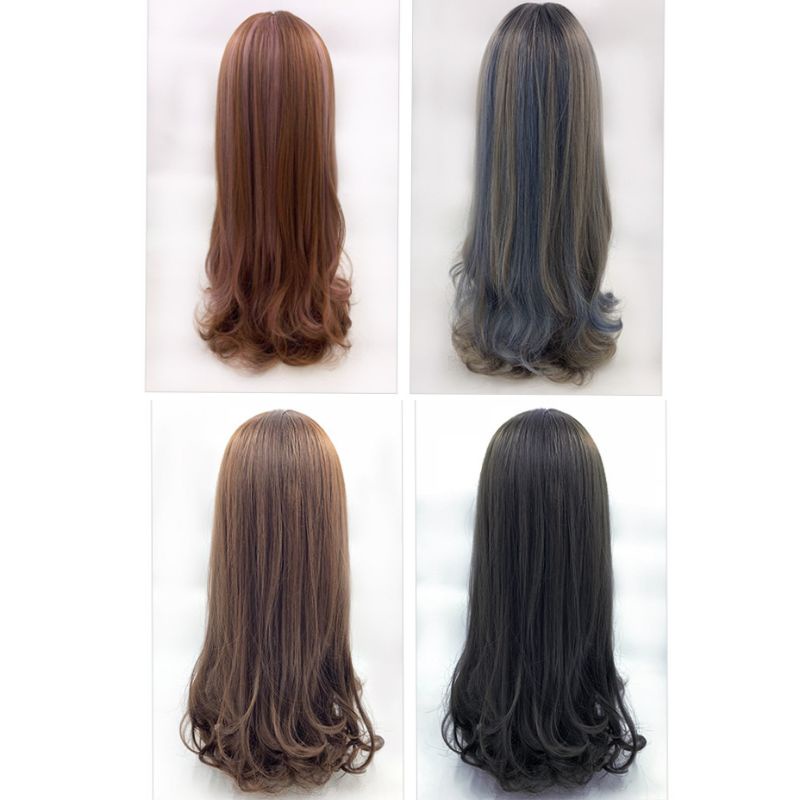 Wig teen/lolita/cosplay A2104 trà pha xanh khói