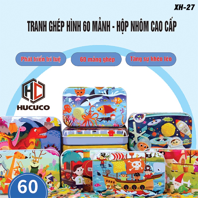 Tranh Ghép Hình 60 Mảnh Ghép - Hộp Nhôm Cao Cấp - Siêu Xịn (XH-27)