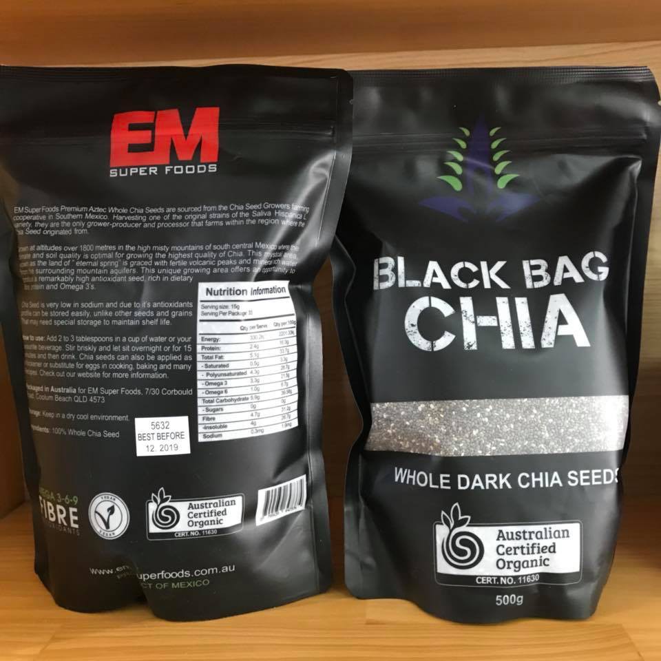 [Video]Hạt chia đen Black Bag gói 500g xách tay Úc