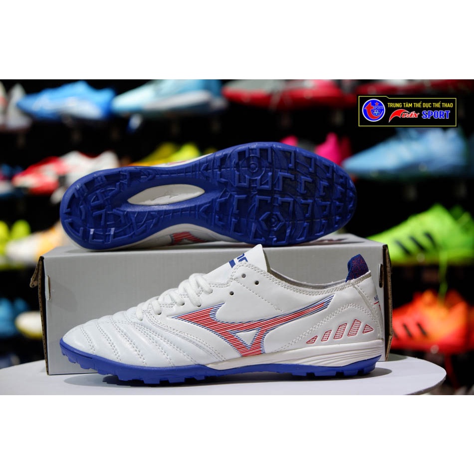 Giày đá bóng Mizuno MORELIA PRO TF - TRẮNG XANH(size39-45)