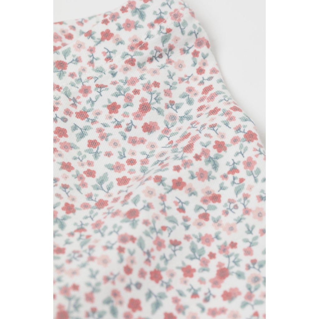 Set áo len tăm, quần legging hoa HM auth