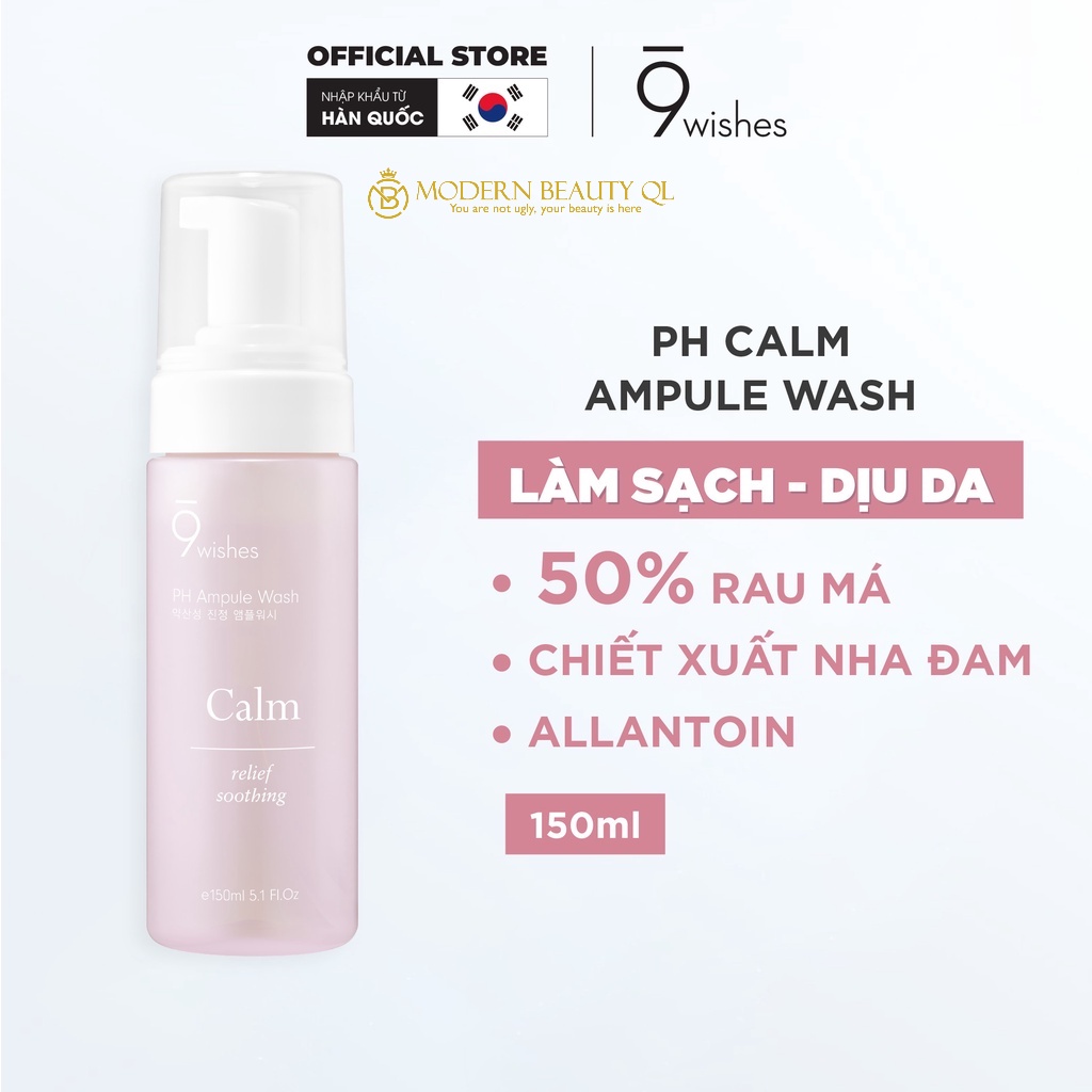 CHÍNH HÃNG: Sữa Rửa Mặt 9Wishes Tạo Bọt Làm Dịu Da Nhạy Cảm 150ml