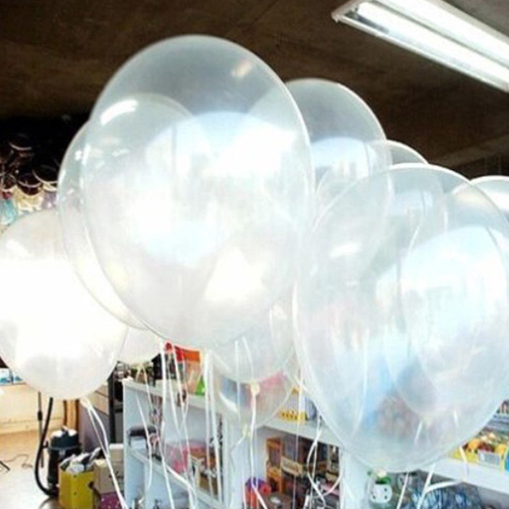 Set 20 / 50 / 100 bong bóng Latex trong suốt 12 inches trang trí tiệc