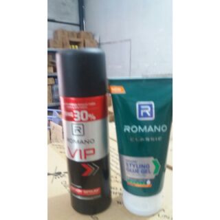 Compo xịt khử mùi romano víp + geo làm cứng tóc romano 150g