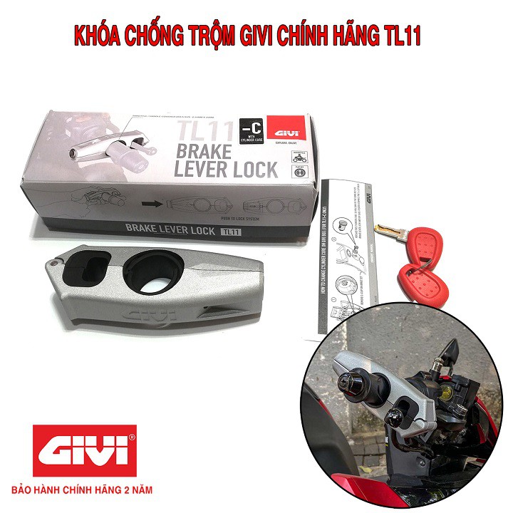 Khóa Thắng Chống Trộm Xe Máy Chính Hãng GIVI TL11-C