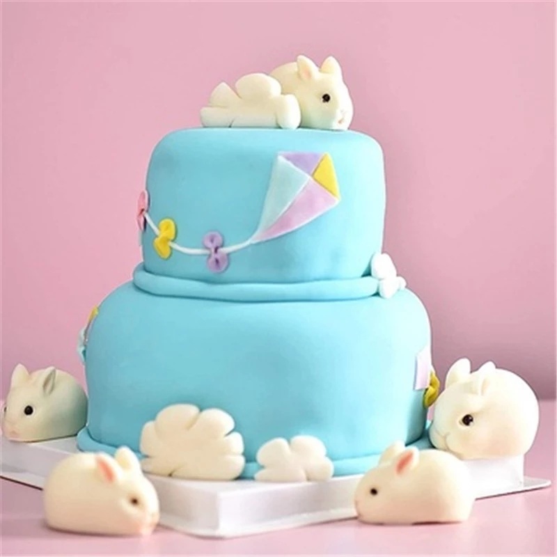 Khuôn Silicone Làm Bánh Hình Thỏ Con Xinh Xắn