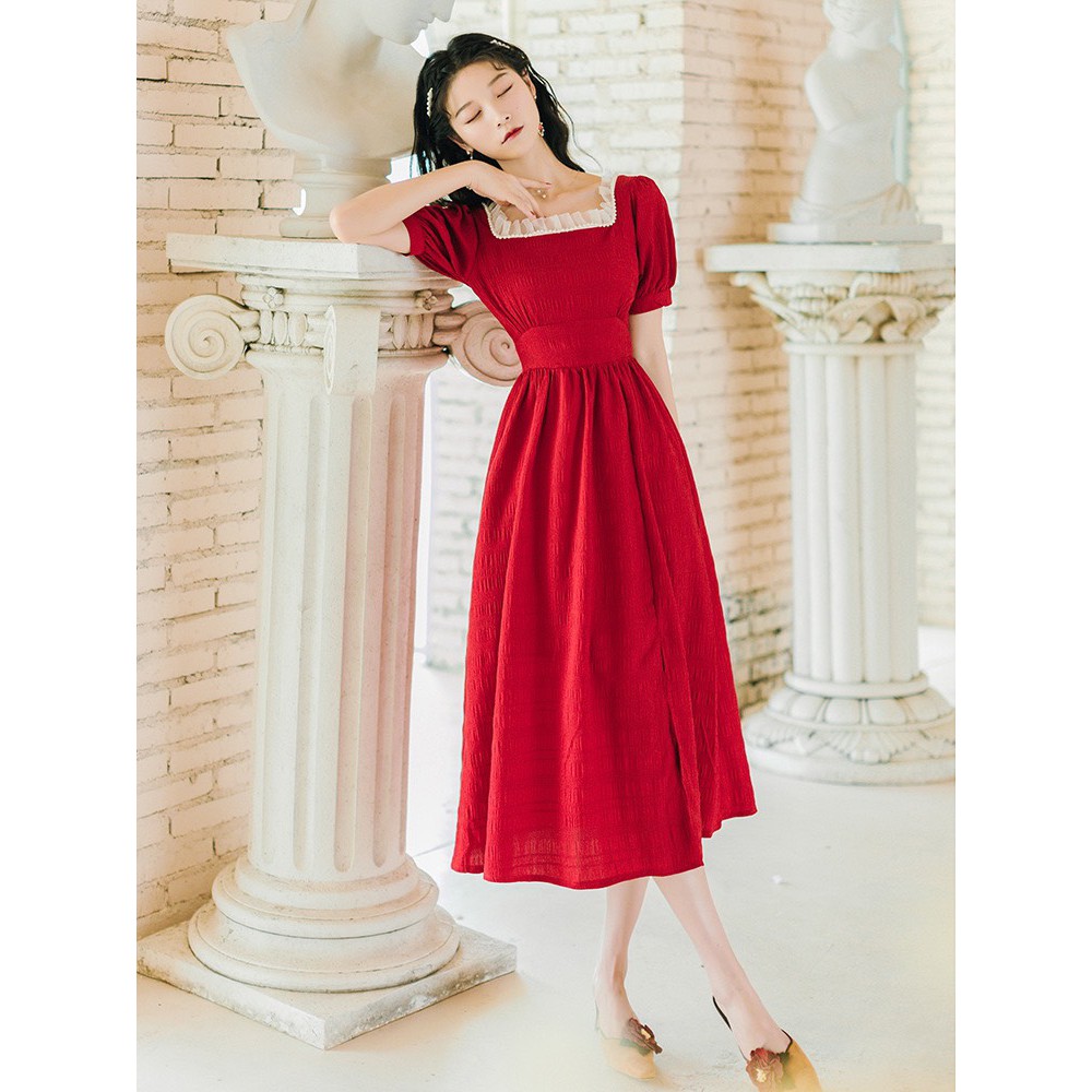 [Mã FAGREEN245 giảm 10% tối đa 30K đơn 99K] [CÓ ẢNH THẬT] Váy ulzzang tiểu thư dự tiệc xẻ tà - V20 - jannahouse | BigBuy360 - bigbuy360.vn