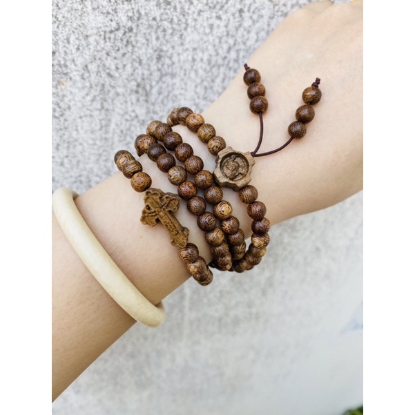 Chuỗi Vòng Trầm Hương Tốc Mix Thánh Giá và Chúa Giesu