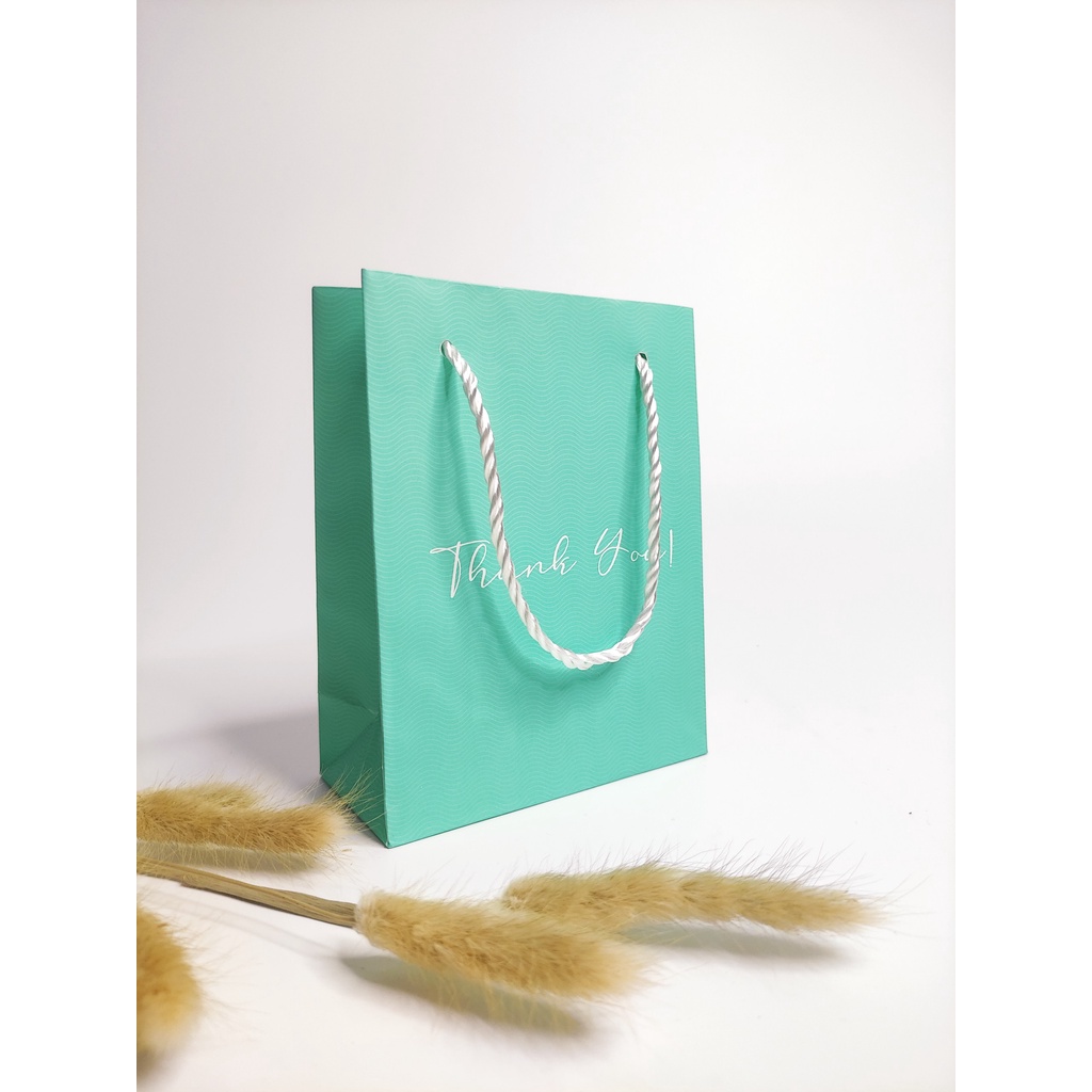 10 Túi giấy nhỏ đựng quà màu hồng phấn KT 12.5x16x6 CM