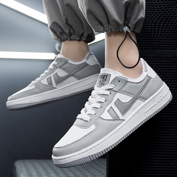 Giày Thể Thao Nam MENDO - Sneaker Màu Xám - Xanh, Giày Thể Thao Phong Chạy Nhảy, Đi Chơi, Đi Dạo - G5401