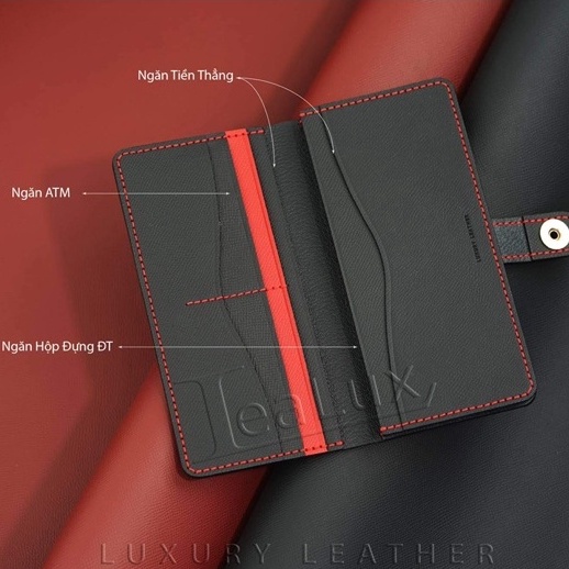 VÍ Dài Đựng Điện Thoại Handmade Cao Cấp Lealux Phone Wallet