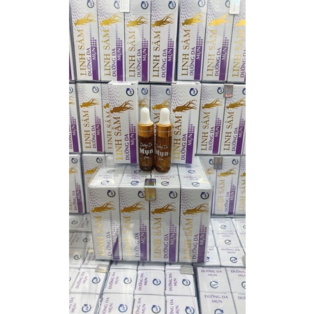 Serum mụn Siêu Tốc 24h Linh Sâm 5ml -giúp làm mờ vết thâm sẹo trên da, se khít lỗ chân lông