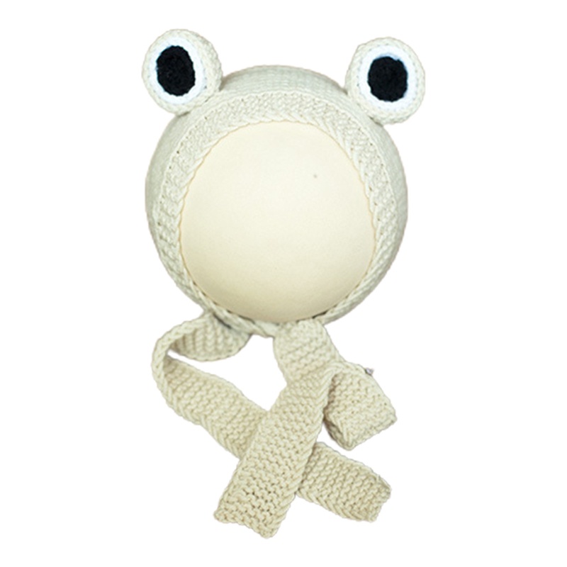 Mũ Dệt Kim Hình Ếch Dễ Thương Làm Phụ Kiện Chụp Ảnh Cho Bé Sơ Sinh