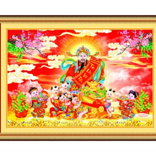 Tranh thêu 3d thần tài 53451