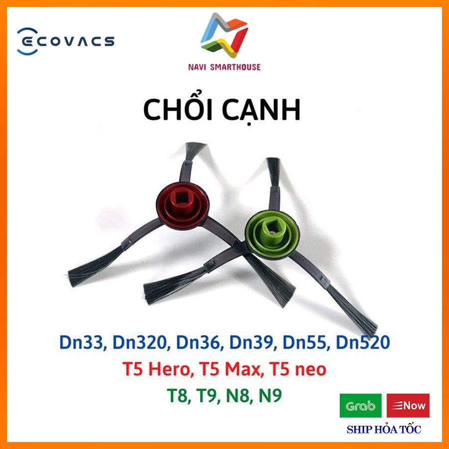 Phụ kiện Chổi cạnh,chổi quét cho Robot hút bụi Deebot DN33, 320,36, 39, DN55, 520, T5, T8, T9, N5, N8, DJ65