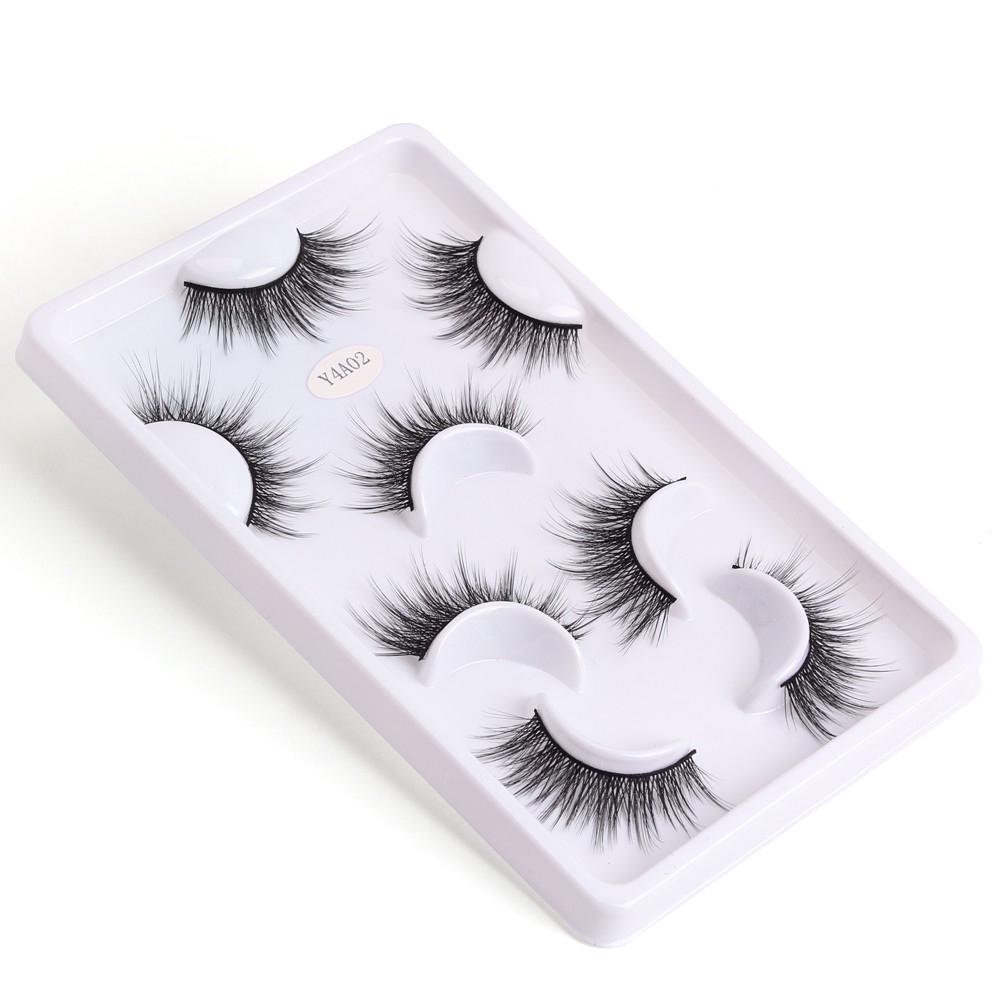 Bộ 4 cặp lông mi giả 3D MAGEFY có thể tái sử dụng lông mi mềm sợi tơi và có độ cong sẵn cho đôi mắt long lanh